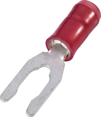 TE Connectivity 327717 Gabelkabelschuh 0.206mm² 1.605mm² Loch-Ø=2.84mm Teilisoliert Rot
