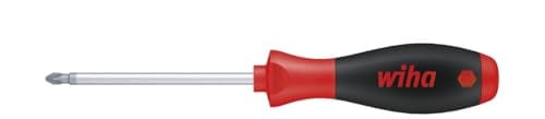 Wiha Schroevendraaier SoftFinish Pozidriv met rond lemmet PZ2, Rood