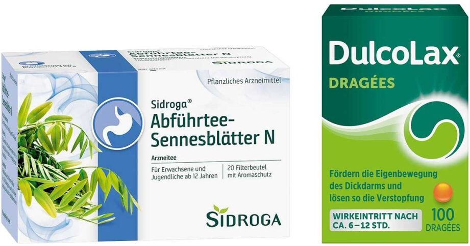 Sidroga Abführtee-Sennesblätter N + Dulcolax Dragees