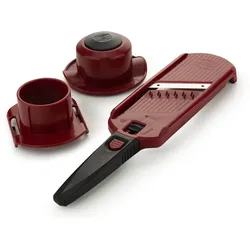 Börner Multi Dicer, Mini Gemüsereibe, 2in1 Multifunktions Hobel, Spezial Julienne und Würfel, Grün / Grau
