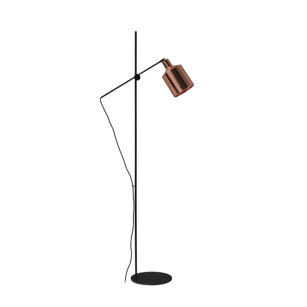 Masterlight Concepto 161 vloerlamp voor lezen in koper en zwart