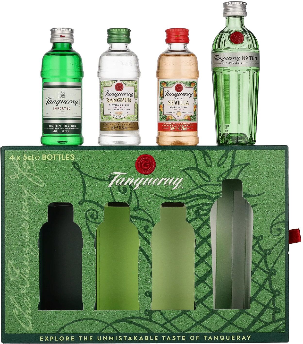 Tanqueray Gin Miniaturen Set 43,3% Vol. 4x0,05l in Geschenkbox