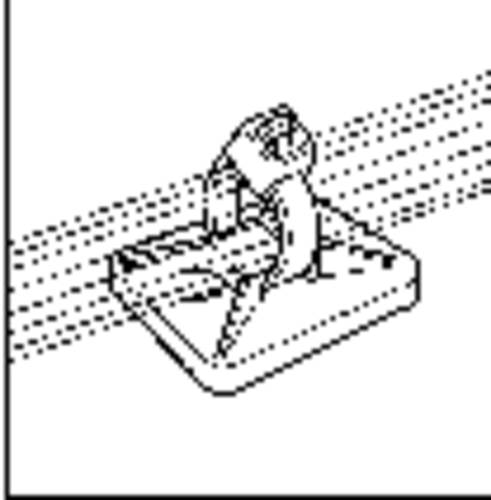 HellermannTyton MB5A-PA66-NA-C1 Befestigungssockel selbstklebend, schraubbar 151-28529 4fach einfädeln, halogenfrei