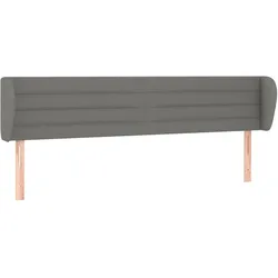 vidaXL Kopfteil mit Ohren Dunkelgrau 183x23x78/88 cm Stoff