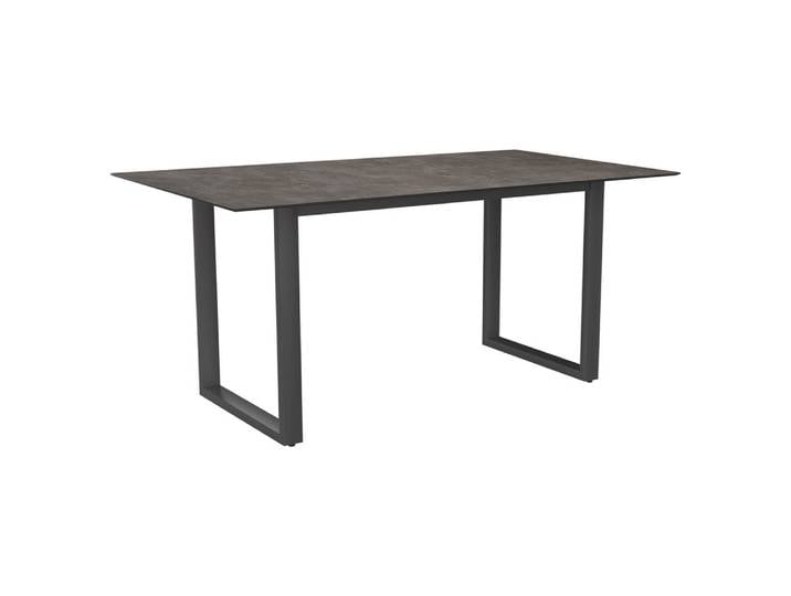 Stern Kufentisch 160x90 cm Aluminium graphit mit Tischplatte