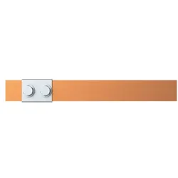 Striebel & John ZX2242 Kupfer-Sammelschiene 30x5 mm, Länge: 200+43mm, Kupferschiene, lose Lieferung 2CPX042648R9999