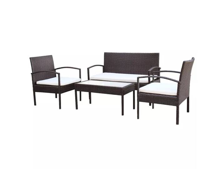 VidaXL - Garten-sofagarnitur poly-rattan, One Size, Braun