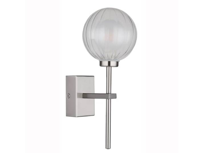 Wandlampe Wandleuchte Glas Badezimmerleuchte Flurlampe Kugel Wohnzimmerlampe, 1x G9, BxH 10 x 26 cm