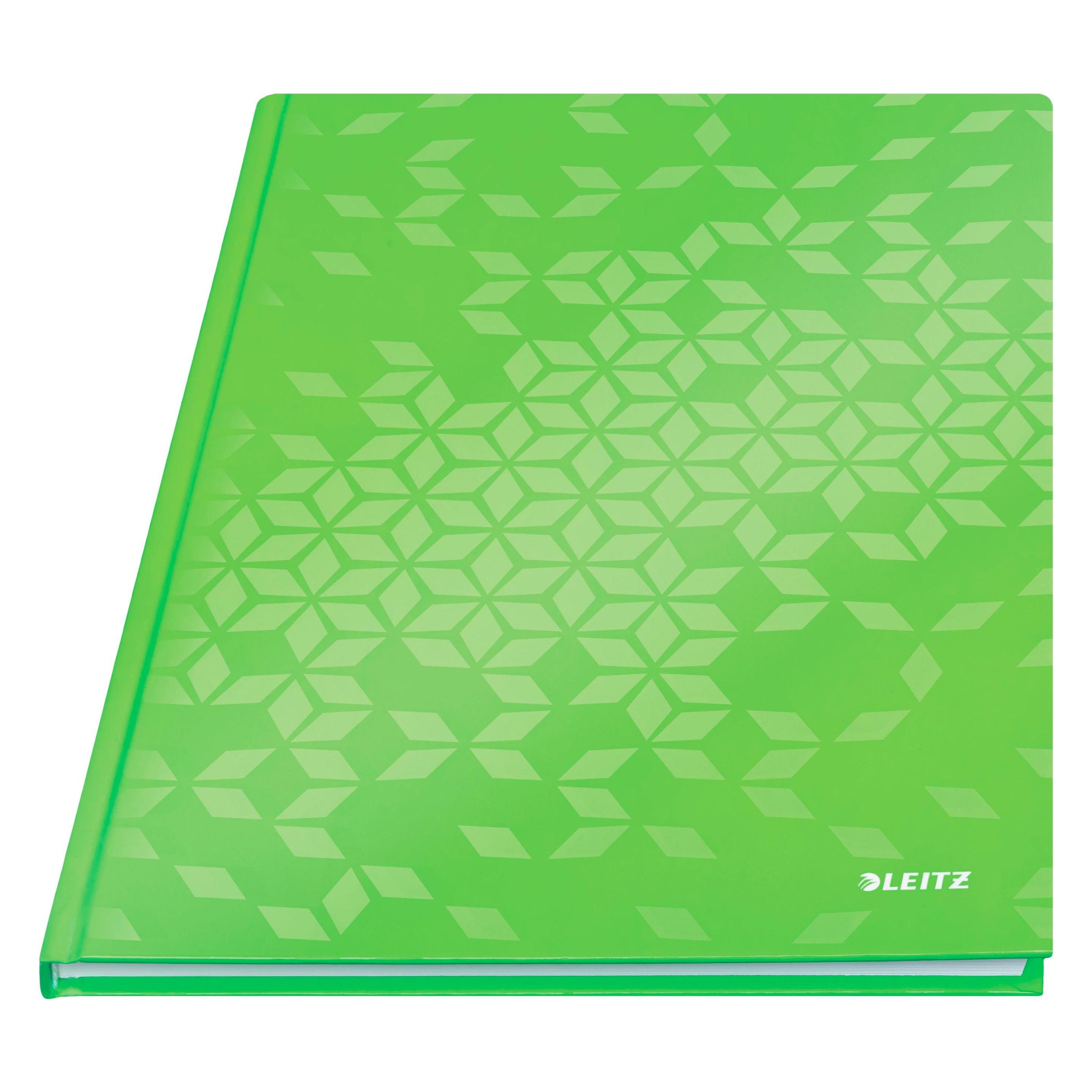 Leitz Notizbuch WOW A4 4625-10-54 liniert, 90g grün (A4, Liniert, Harter Einband) (4625-10-54)