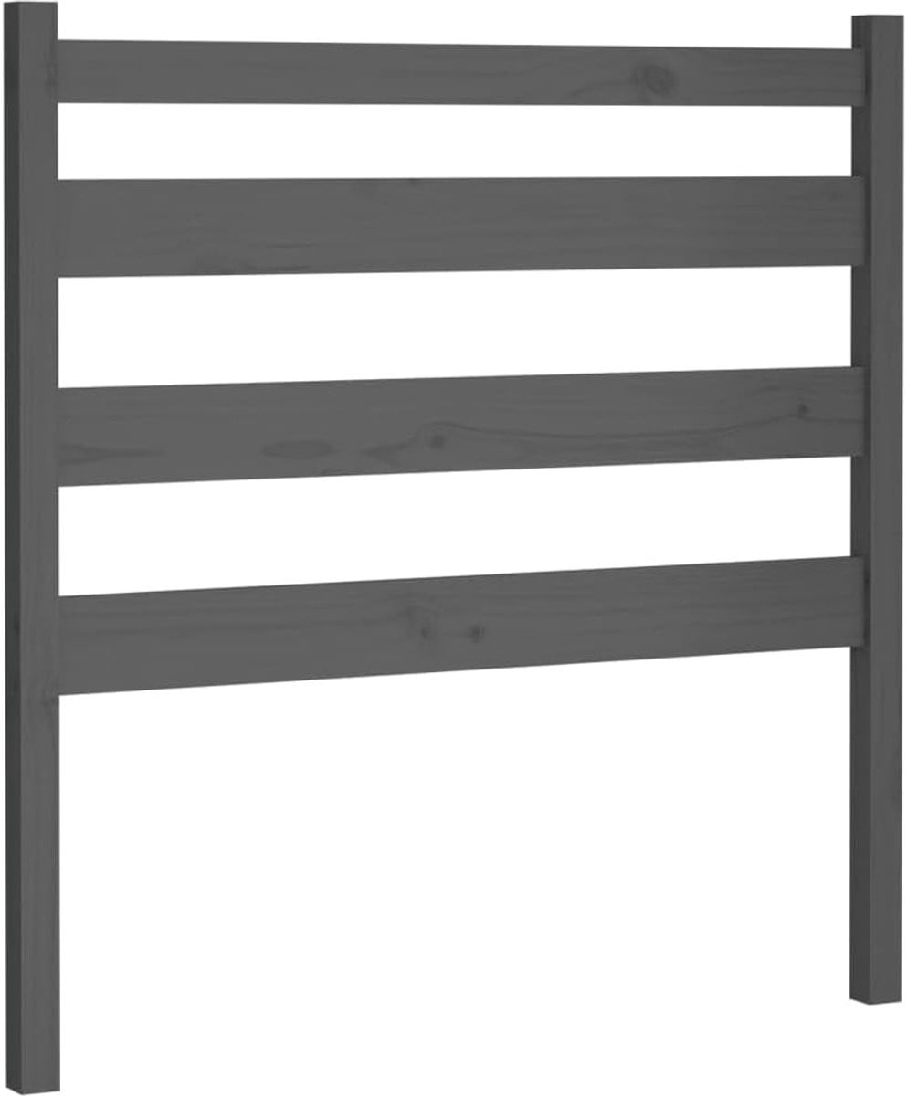 Modern houten hoofdbord met lattendesign voor de slaapkamer - Grijs - 96 x 100 cm