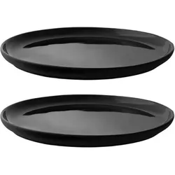 Stelton Theo Teller, 22 cm, 2 stck, Teller, Schwarz