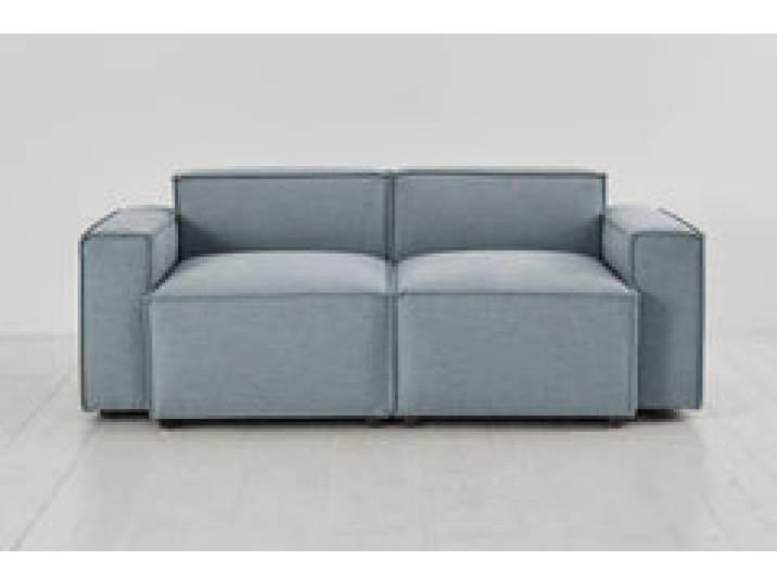 Zweisitzer-Sofa Model 03, Meerglasblau
