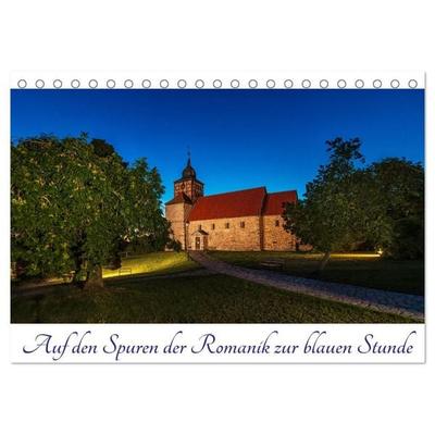 Auf den Spuren der Romanik zur blauen Stunde (Tischkalender 2027 DIN A5 quer), CALVENDO Monatskalender