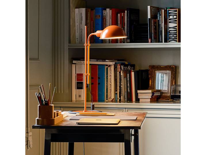 Funiculi Tischleuchte Terracota - Marset Funiculí - Wohnzimmer - Design - Metall - Einflammig
