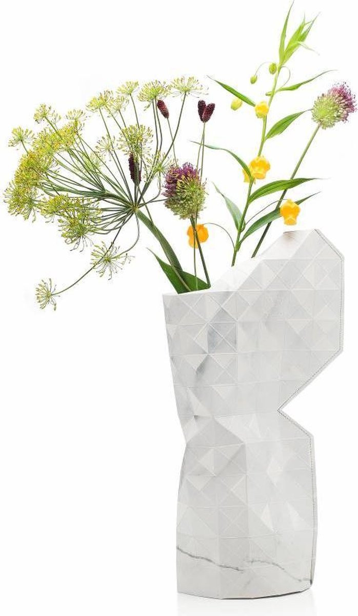 Tiny Miracles Duurzame Design Vaas Cover Marble White Large