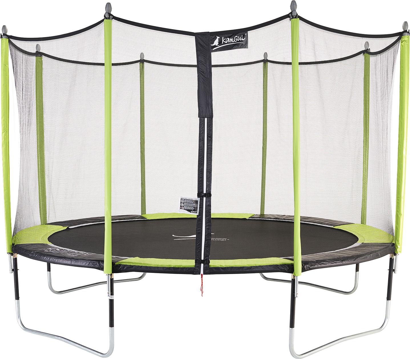 Gartentrampolin Ø 360cm + Sicherheitsnetz - JUMPI 360 - Schwarz/Grün