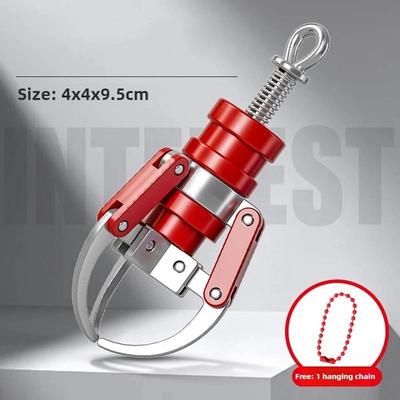 Useful Little Things Mini Claw Grabber Keychain Fidget Toy Mechanical Gripper Pendant red