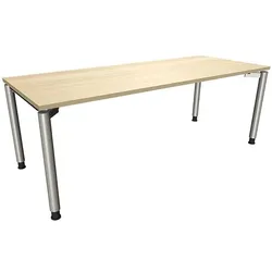 fm Büromöbel Schreibtisch »Fastline« 200 cm 4-Fuß königsahorn, 200x82x80 cm
