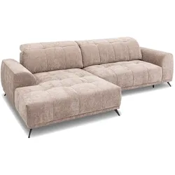 SOMETA Ecksofa Graz Stoff Grau Taupe