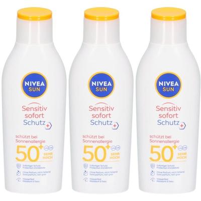 Nivea Sun Sensitiv Sofort Schutz Lotion Sonnenalergie LSF 50+ 200ml x3 3x200 ml
