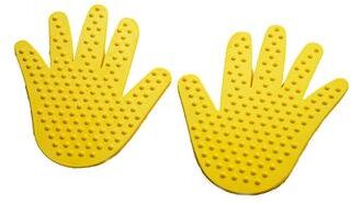 The Handy Homestead Kids Sensory Stepping Stones Balance Game For Coordination And Active Play yellow Hand 2pcs