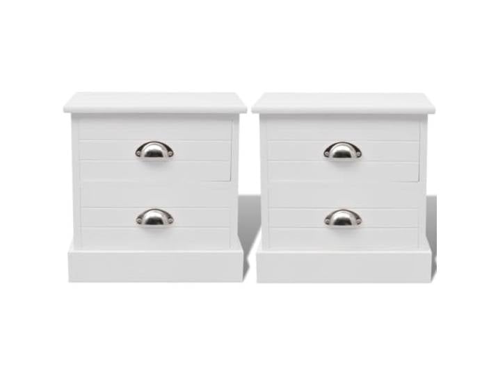 Nachttisch, Nachttisch, Kommode, Schrank, Schlafzimmer, 2 Stück, weiß, 1402097