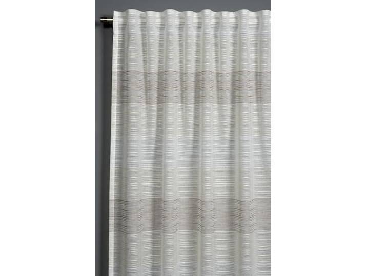 Sehlbach Fertiggardine mit Gardinenband, Webstreifen, Beige, 140 x 245 cm Gardinen, Lichtdurchlässig, Blickdicht, Öko-Tex Zertifiziert, Vielseitig, Einfache Befestigung