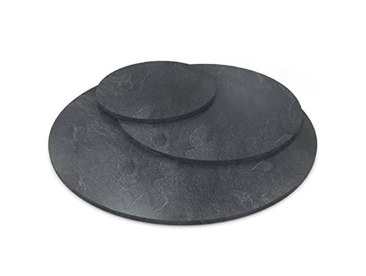 AUPROTEC Tischplatte 19mm rund Ø 1100 mm Schiefer Holzplatte melaminharzbeschichtet Spanplatte mit Umleimer ABS Kante Auswahl: 110 cm