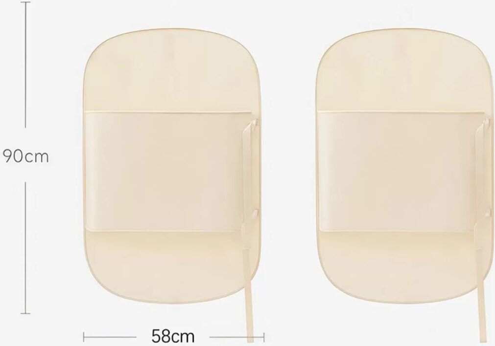 INF 2er-Set Kleideraufbewahrungstaschen aus Satin – Faltbare Hänge-Kleiderschrank-Organizer Beige