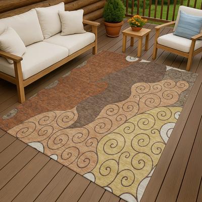 Addison Rugs Machine Washable Indoor/ Outdoor Swirly Chantille Rug