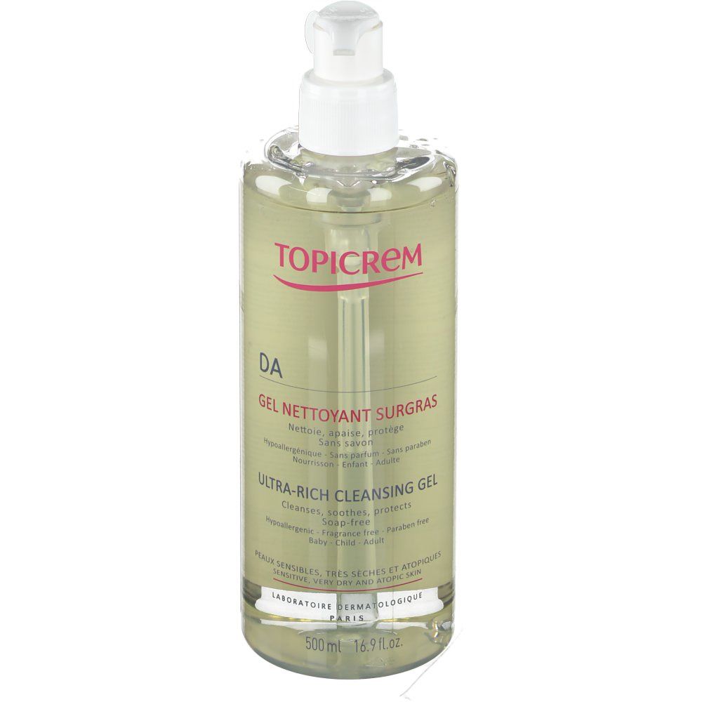 Topicrem DA Ultra Rijke Reinigingsgel Voor Lichaam En Gelaat ok Nlfrenes 500 ml Gel