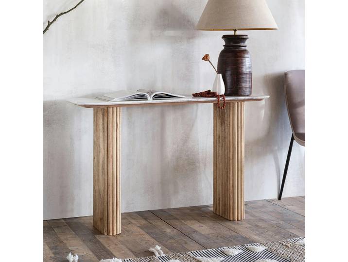 Console marbre et bois MASSA