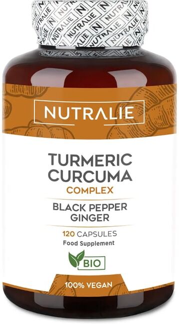 Nutralie Cúrcuma com Gengibre e Pimenta Preta Orgânica 120 Caps