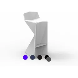 Vondom »VERTEX« Outdoor Barhocker Hochglanz lackiert / Taupe