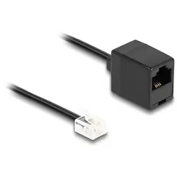 DeLOCK Telefonkabel RJ11 Stecker zu RJ45 Buchse schwarz 3 m