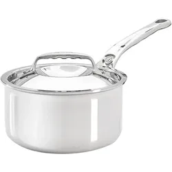 de Buyer Affinity Stielkasserolle mit Deckel Induktion, Pfanne + Kochtopf, Silber