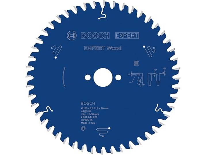 Bosch 1x EXPERT Wood corded cirkelzaagblad voor handcirkelzaag