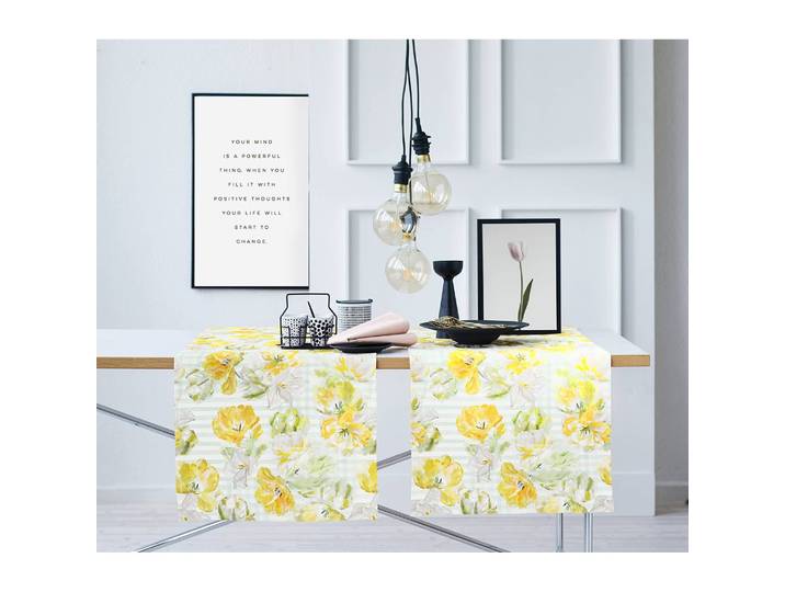 Chemin de table 6405 48 x 140cm Jaune/Jaune