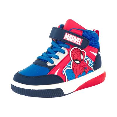 Sneaker DISNEY "Spiderman", Mädchen, Gr. 32, blau, Synthetik, Schuhe Sneaker, mit cooler Blinkfunktion