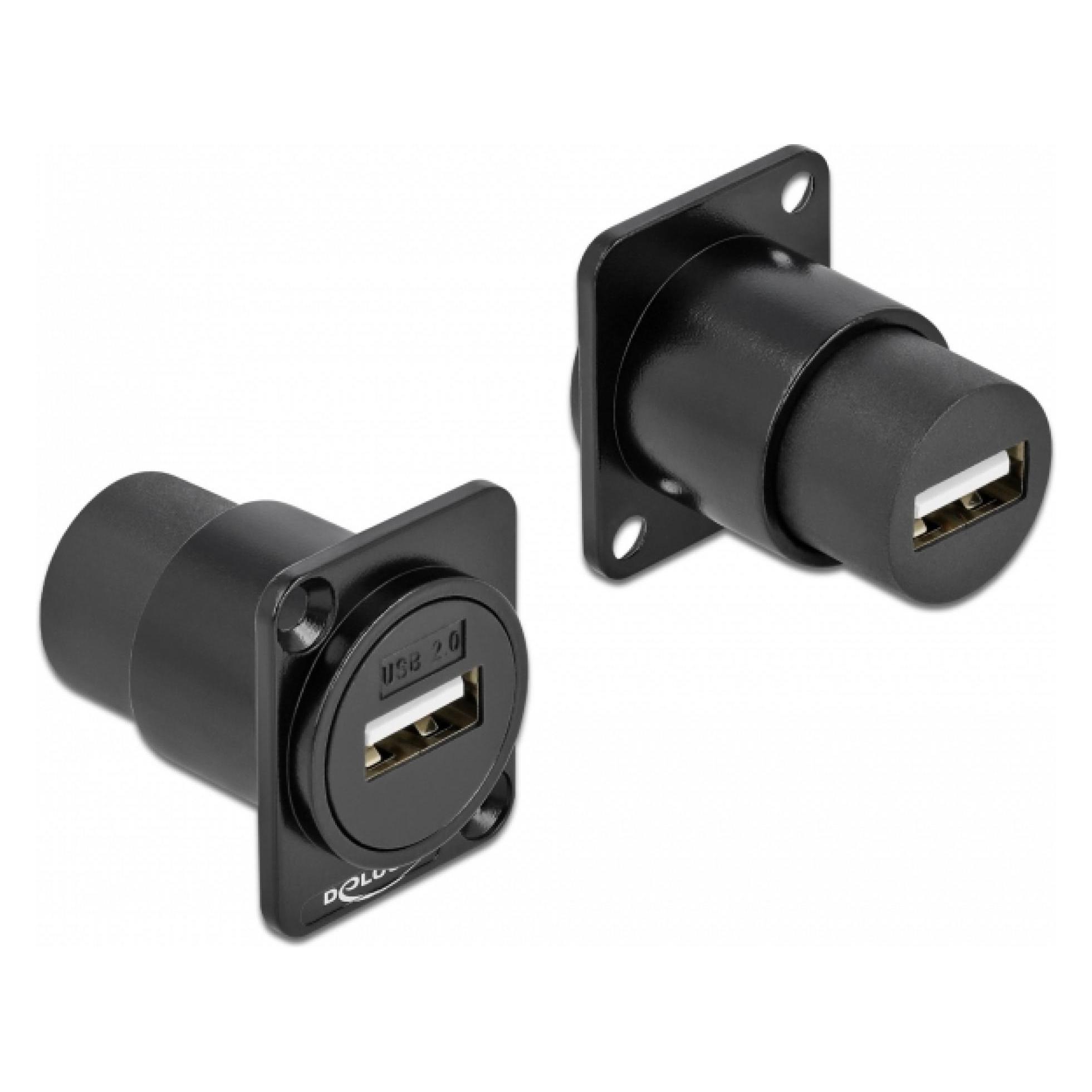 Delock D-Typ Modul USB 2.0 Typ-A Buchse zu Buchse (USB-A, USB-A) (86784)