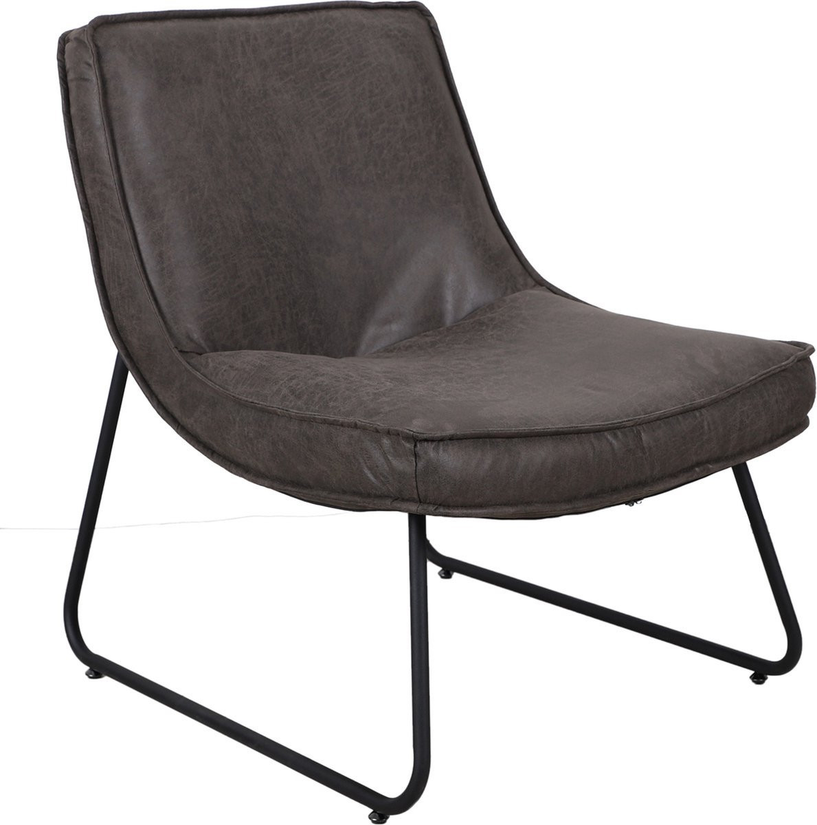 Bolt Edge Relaxstoel Antraciet - Moderne Fauteuil met Armleuningen voor de Woonkamer