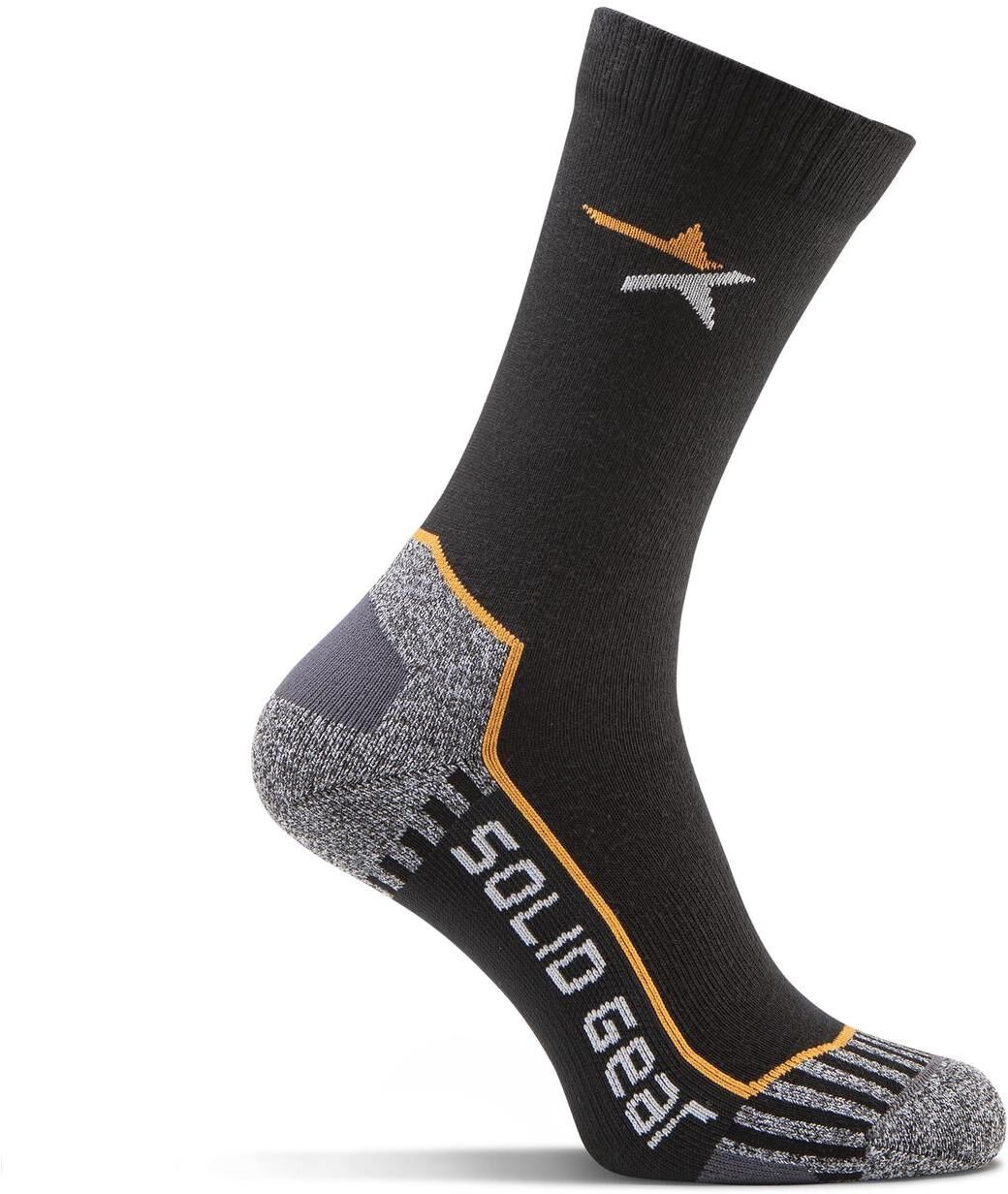 Solid Gear 30004 Active Strømpe 3-Pak Sort/grå/orange 38