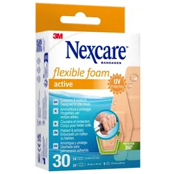 Nexcare Flexible Foam Active Strips, 3 Grössen gemischt 30 St