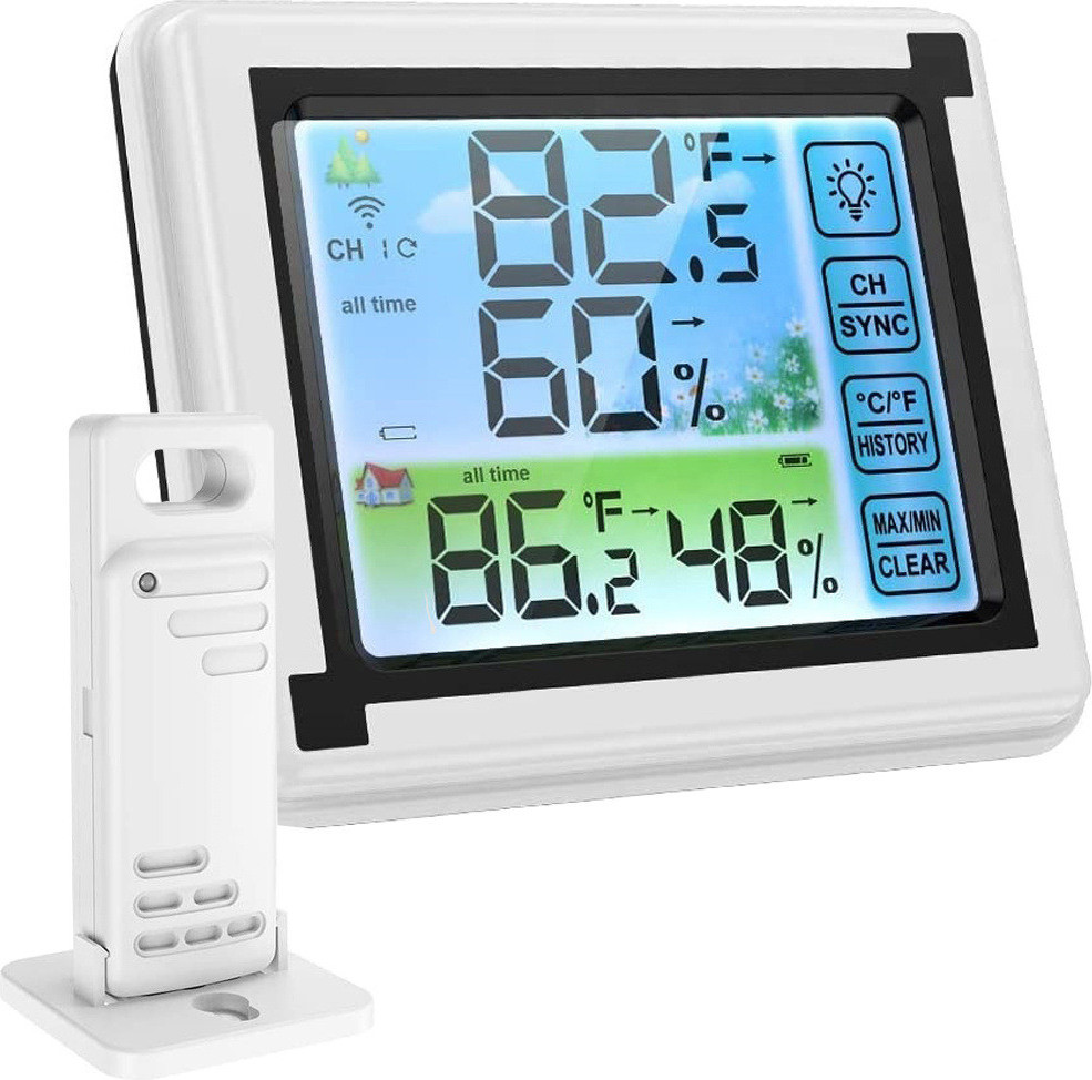 Verk 01712 Weerstation met kleurenbeeldscherm, wit