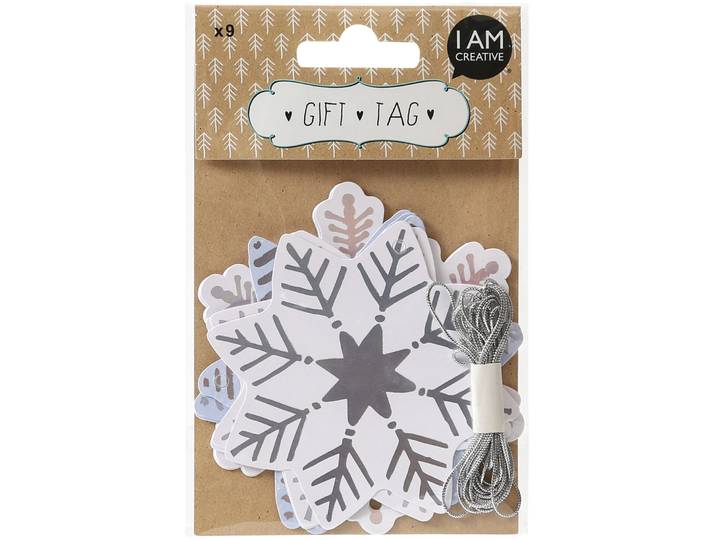 Geschenkanhänger I am creative weiss/schwarz Papier - Geschenkanhänger