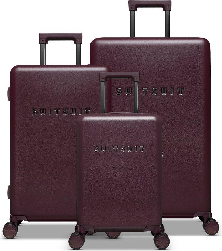 SUITSUIT Mystique Cherry Lacquer Reisekoffer-Set - dunkles Burgunderrot