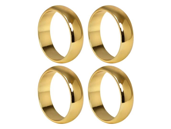 Himla Rond de serviette Monaco Ø4 cm 4-pack Laiton