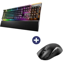 Be Quiet Maus Dark Perk Ergo + Tastatur Light Mount Silent Linear RGB-LED