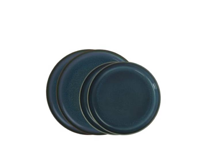 like. by Villeroy & Boch - Crafted Denim Dinner-Set 4-teilig Blau Spülmaschinenfest, Mikrowellensicher, Geschirrset mit Jeweils 2 Speiseteller und Tiefen Tellern, Geschirr, Premium Porzellan