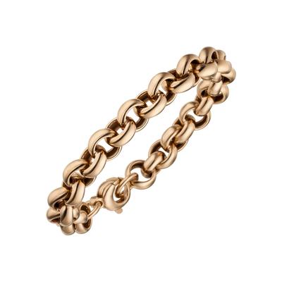 Armband JOBO, rosa (roségoldfarben), Armbänder, Damen, 21cm, Silber 925 (Sterlingsilber), Armband, 925 Silber roségold vergoldet 21 cm